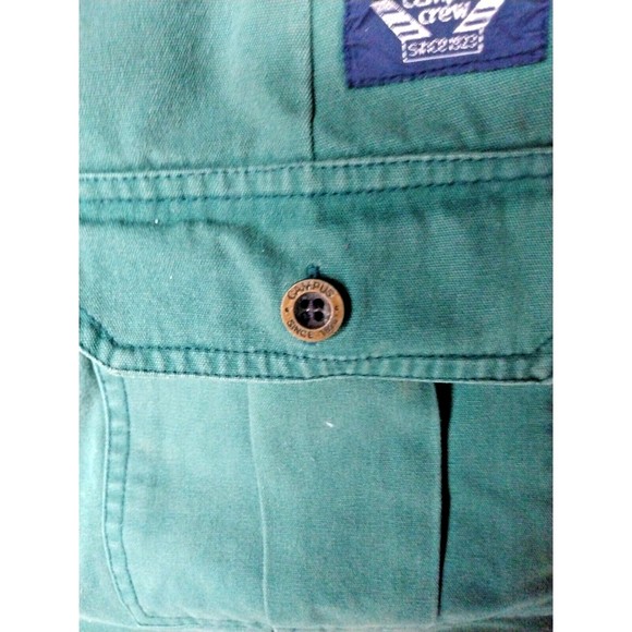 Pre Owned Campus Crew Men Shorts Color Green Size 36-38 Button Down Pockets - Picture 12 of 14